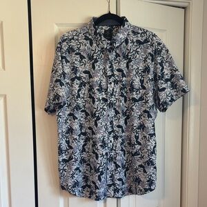 Michael Strahan XL Slim Floral Print Men's Shirt